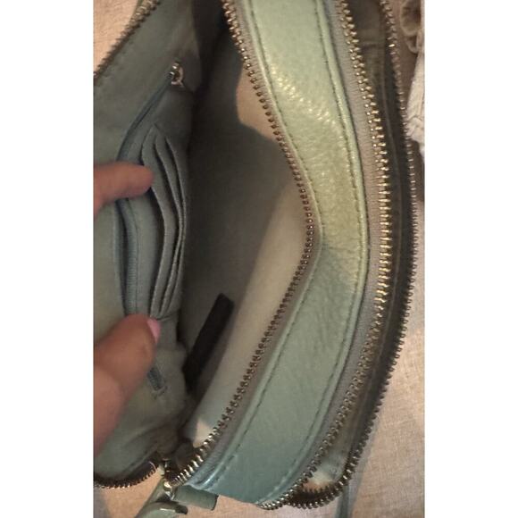 Fossil Sydney Fringe Blue Leather Small Crossbody Bag - Picture 13 of 14